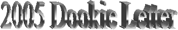 2005 Dookie Letter