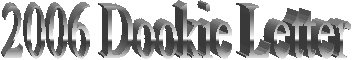 2006 Dookie Letter