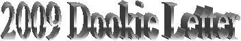 2009 Dookie Letter
