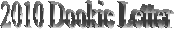 2010 Dookie Letter